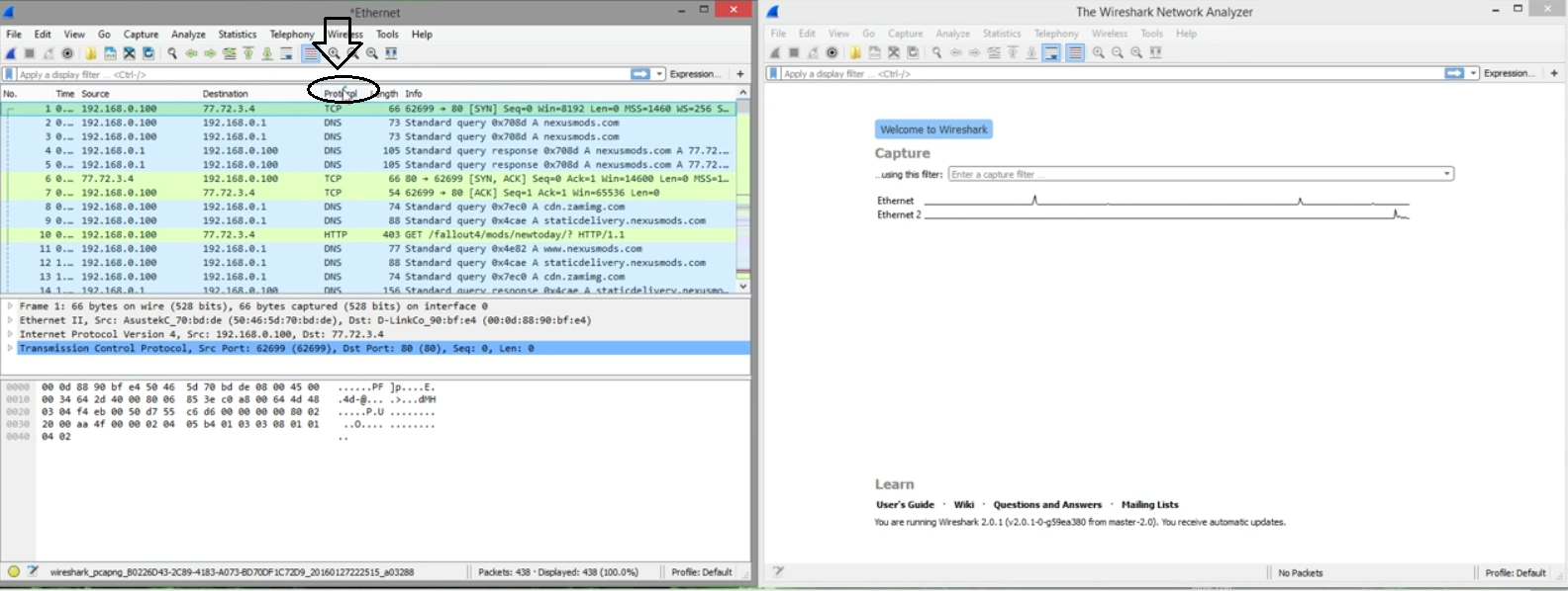 wireshark encryption test 7