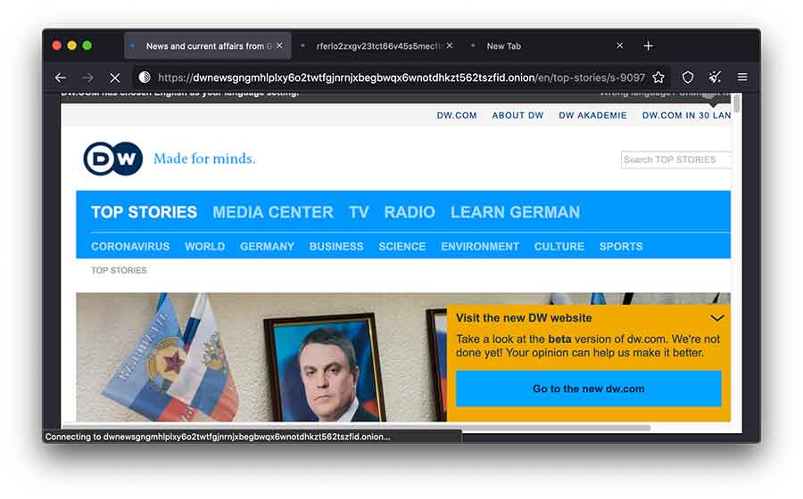 Deutsche Welle on darknet