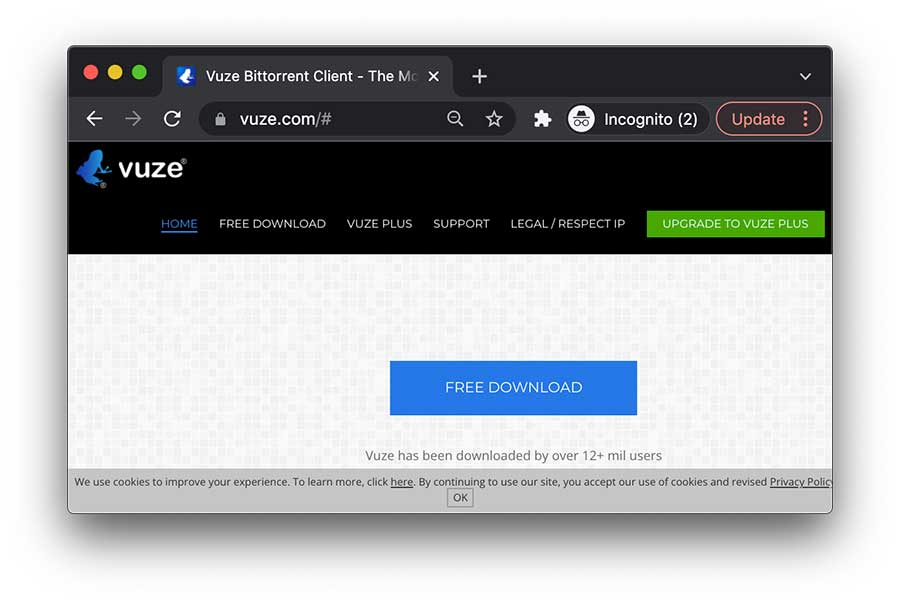 6. Vuze – really safe for downlading