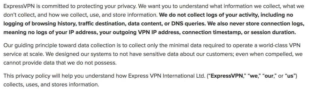 expressvpn log policy